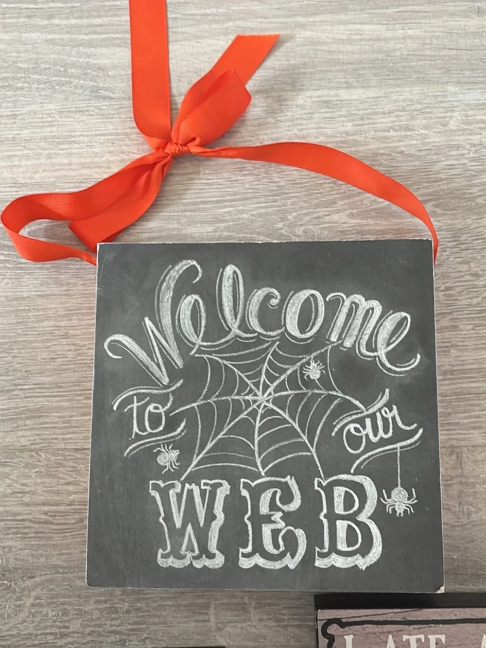 Halloween Decorative Wall Plaques Set - Orange, Black, Purple